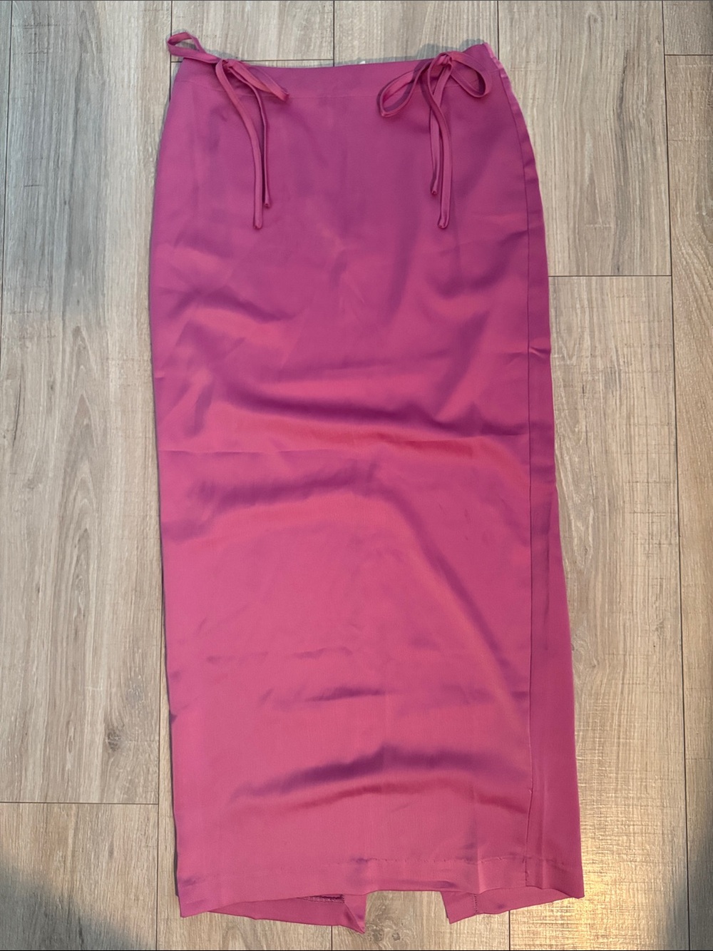 Free People Magenta Pencil Skirt with Waist Ties